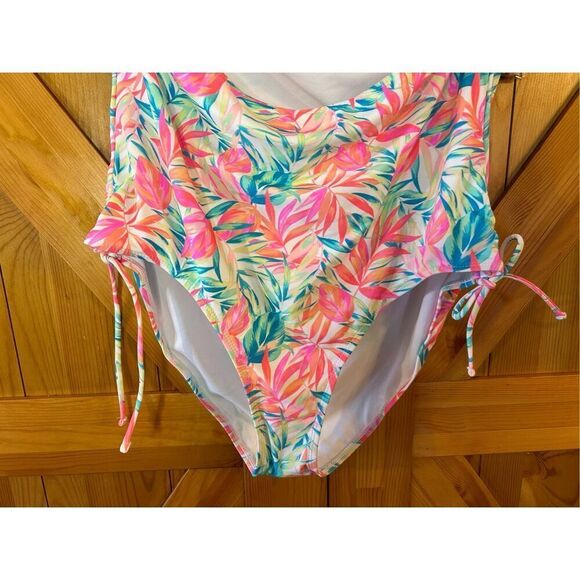 Decree Womens Pastel Oasis Monokini One Piece Swimsuit Size XL nwt (8068) - Picture 2 of 7